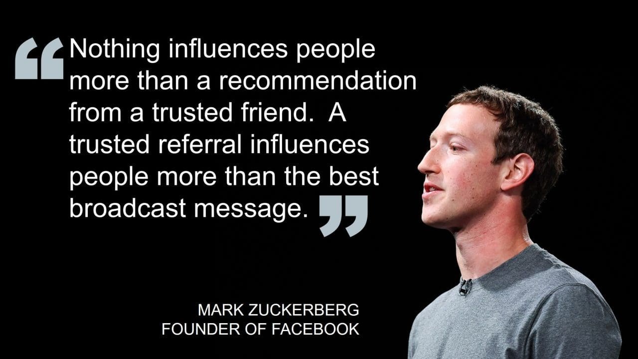 Mark Zuckerberg Quote About Referral Marketing