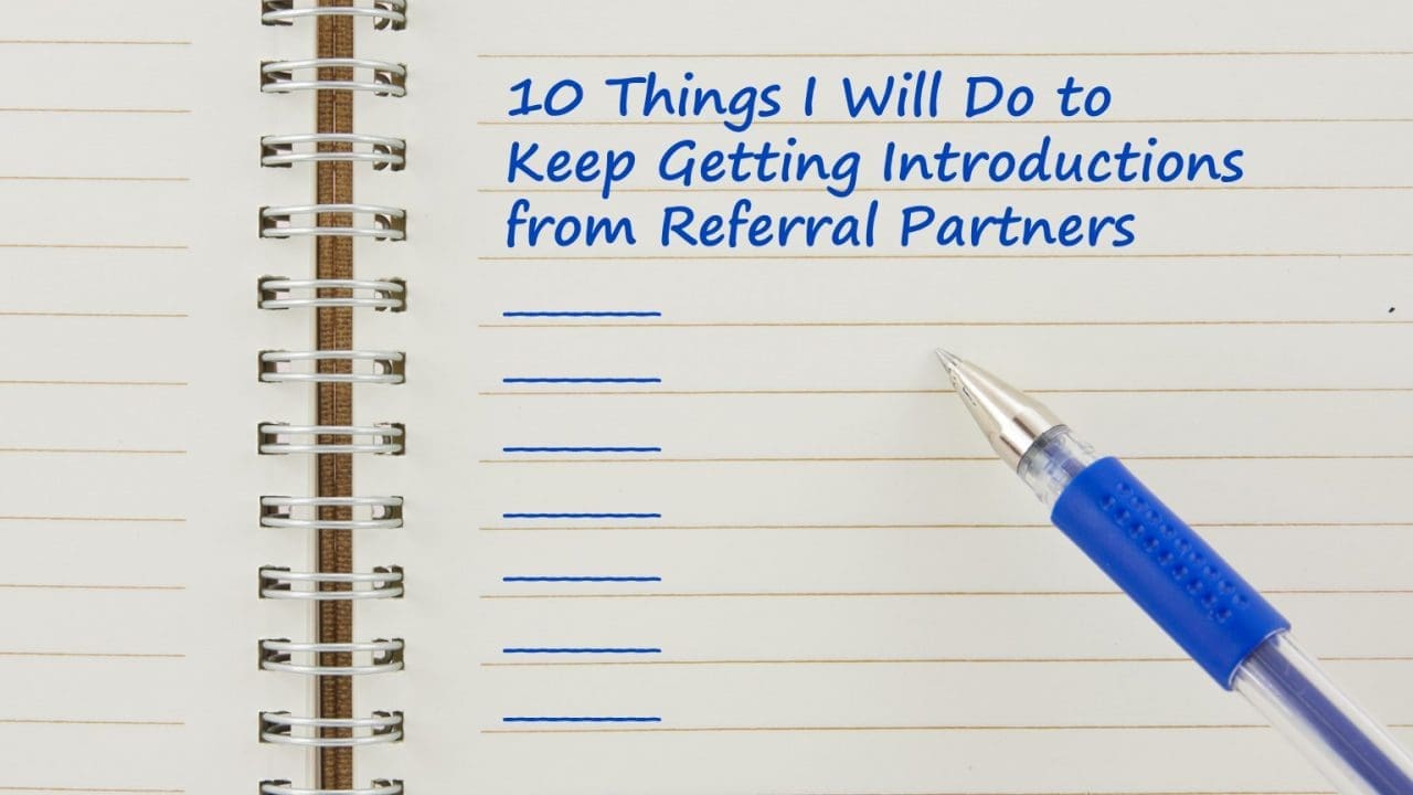 Here's your referral partner checklist